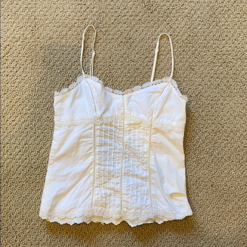 White patterned tank top